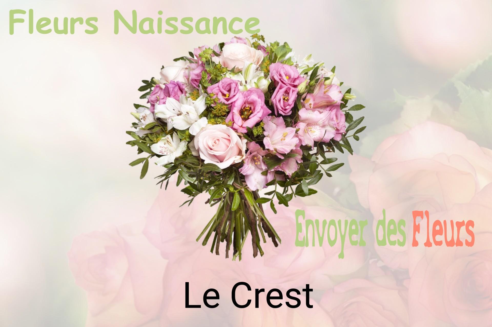 Bouquet de fleurs de naissance livré à Le Crest