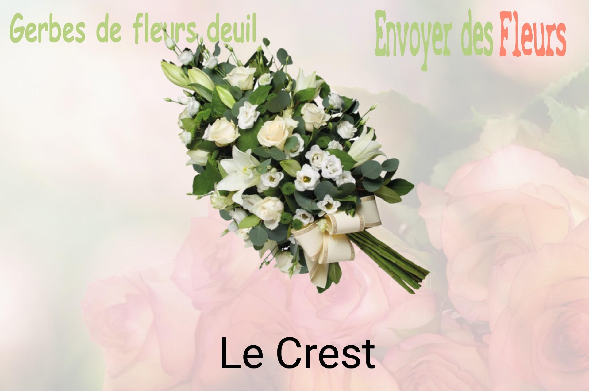 Gerbe de fleurs de deuil livrée à Le Crest